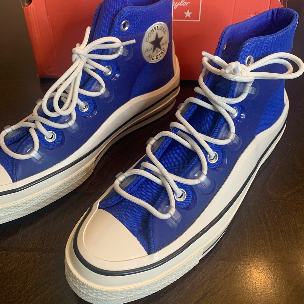 💫HP‼️💫 RARE‼️ Unisex NIB CONVERSE Chuck 70 Utility Hi Sneakers, Blue, M9.5/W11.5 - Picture 2 of 7
